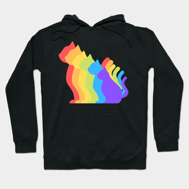 Cat Rainbow Hoodie by Mey Designs
